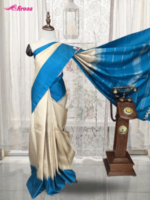 White Pure Kanchipuram Silk Saree