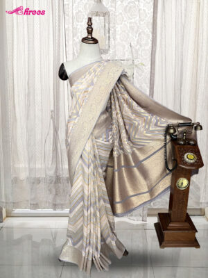 Ash Georgette Banaras Silk Saree