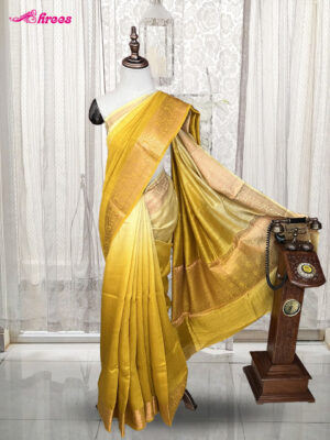Yellow Moonga Tussar Silk Saree
