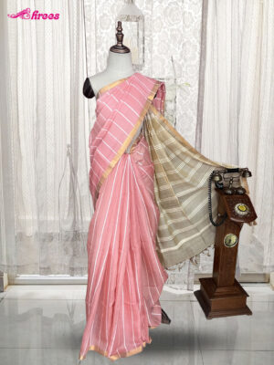 Pink Organza Silk Saree