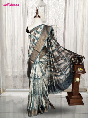 Pine Green Chanderi Cotton Saree