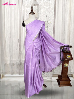 Lavender Semi Tussar Silk Saree
