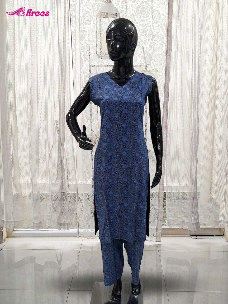 Blue Cotton Readymade Salwar