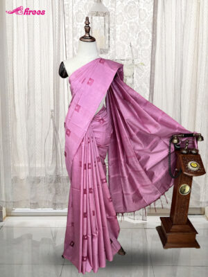 Lotus Pink Chanderi Cotton Saree