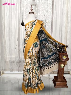 Cream Chennur Silk Saree