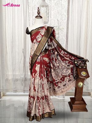 Reddish Maroon Chennur Silk Saree