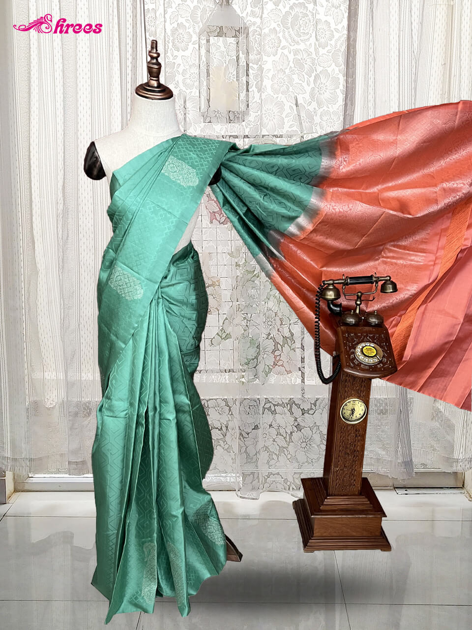 Rexona Green Pure Kanchipuram Silk Saree