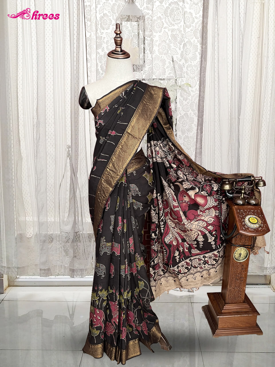 Black Chennur Silk Cotton Saree