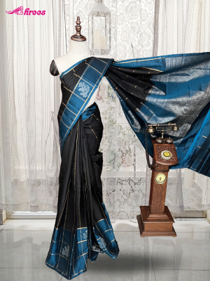 Black Pure Kanchipuram Silk Saree