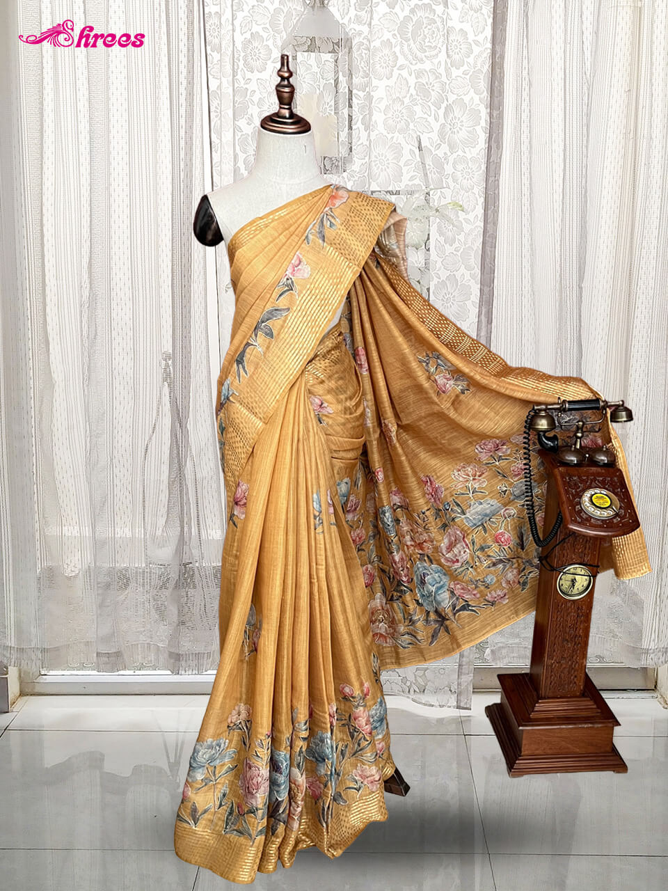 Yellow Silk Kota Saree