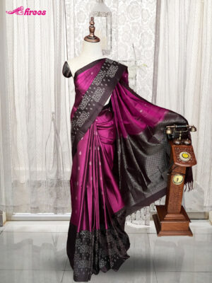 Deep Magenta Pure Kanchipuram Silk Saree