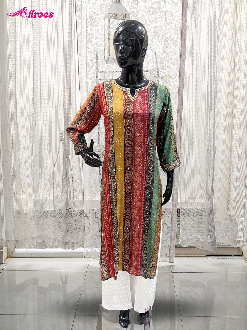 Multicolour Silk Kurthi