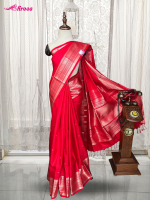 Red Pure Kanchipuram Silk Saree
