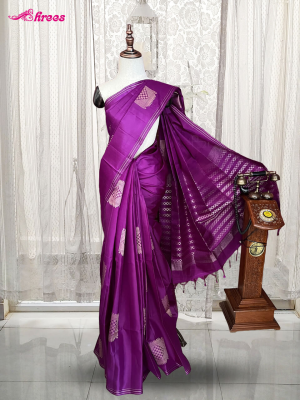 Purple Pure Kanchipuram Silk Saree