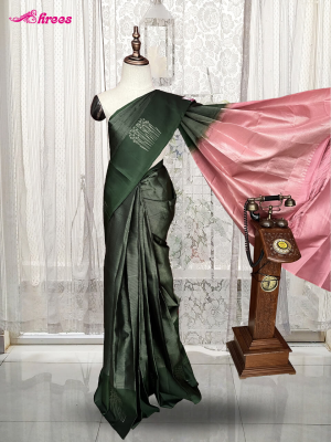 Deep Bottle Green Pure Kanchipuram Silk Saree