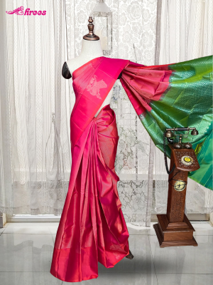 Pink Pure Kanchipuram Silk Saree