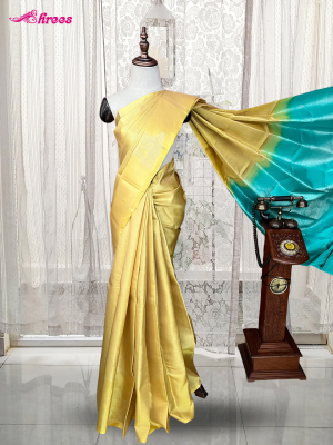 Golden Yellow Pure Kanchipuram Silk Saree