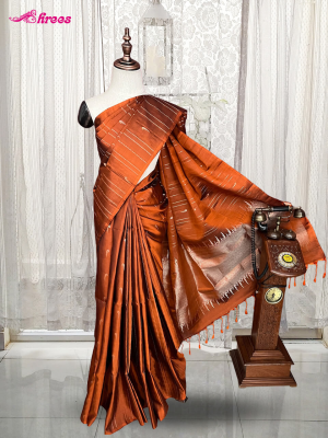 Queen Bee Honey Gold Pure Kanchipuram Silk Saree
