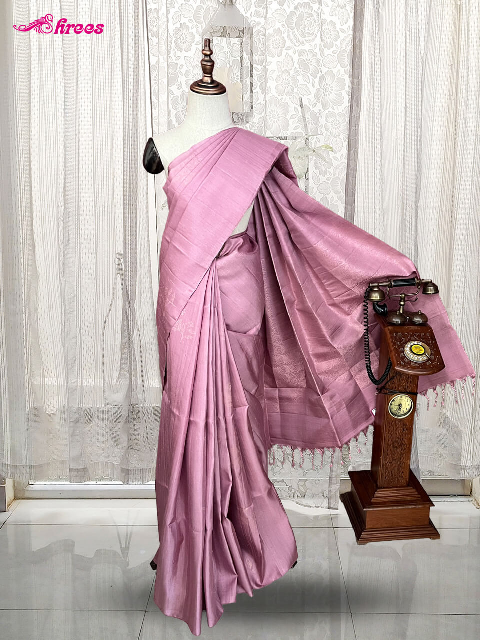 Onion Pink Pure Kanchipuram Silk Saree