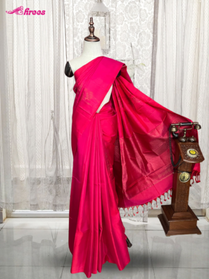 Hot Pink Pure Kanchipuram Silk Saree