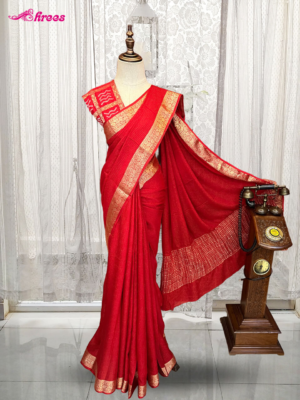 Red Binny Crepe Silk Saree