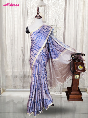 Purple Tussar Silk Saree