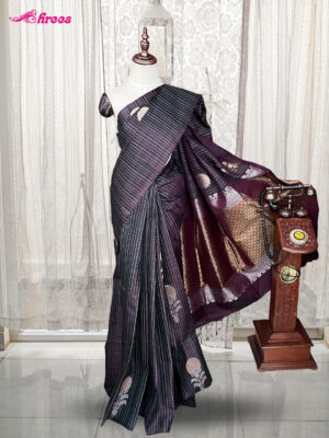 Black Pure Kanchipuram Silk Saree